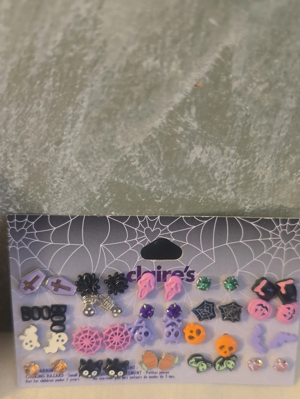 Claire's Halloween Glow In Dark Bracelet Set & 20 Pc Pireced Earrings New